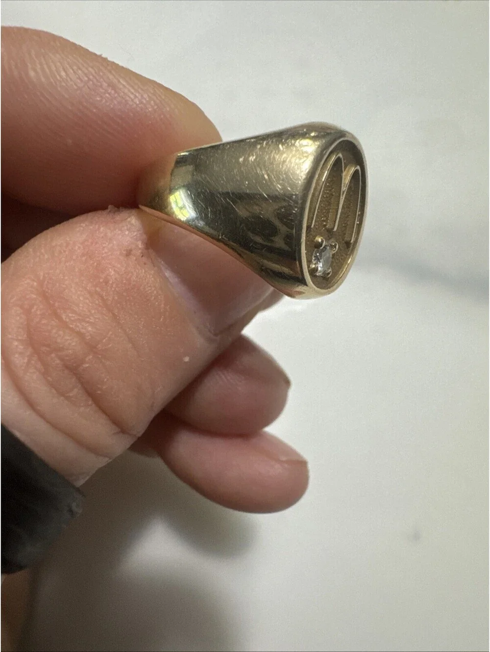 Rare Vintage McDonald's Signet Ring 14K Gold + Diamonds, Collector's Item [COPY]